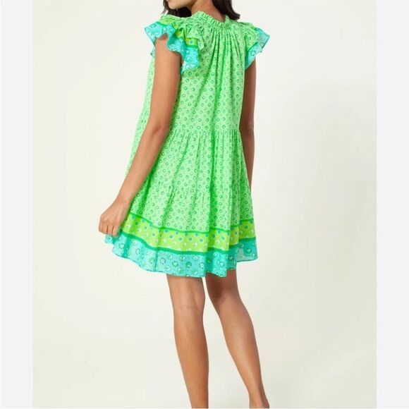 Hale Bob Vacation Resort Dress Pockets And Ruffles - Picture 2 of 9